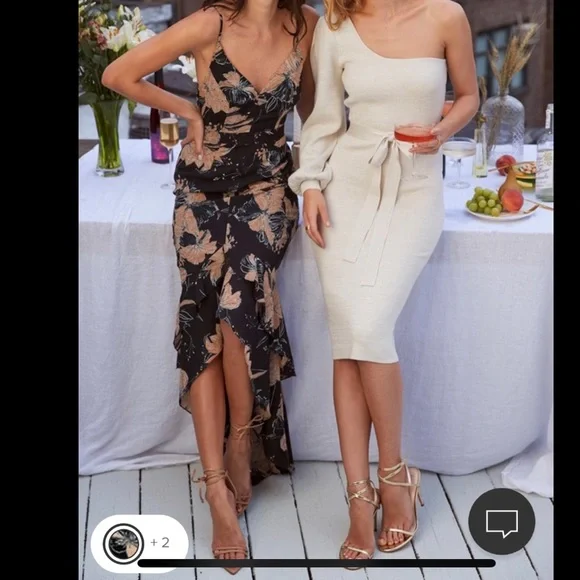 Lulu’s High Low Black Floral Dress Sold Out - Picture 2 of 6